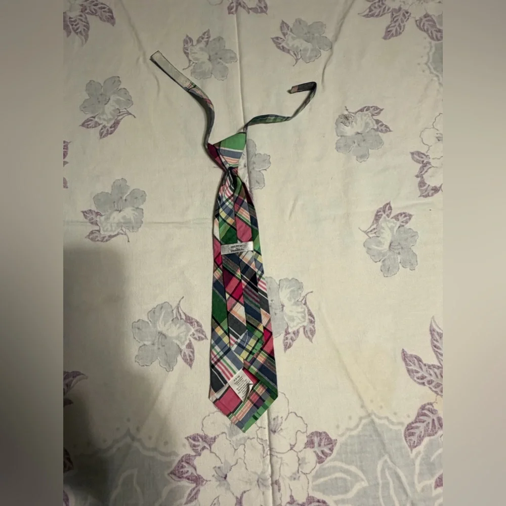 Gymboree Kids Plaid Tie in Pink, Green, Navy and White